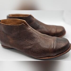 CYDWOQ Cliff Dweller Omelette Brown Leather Ankle Boots Size 37.5 /US 7